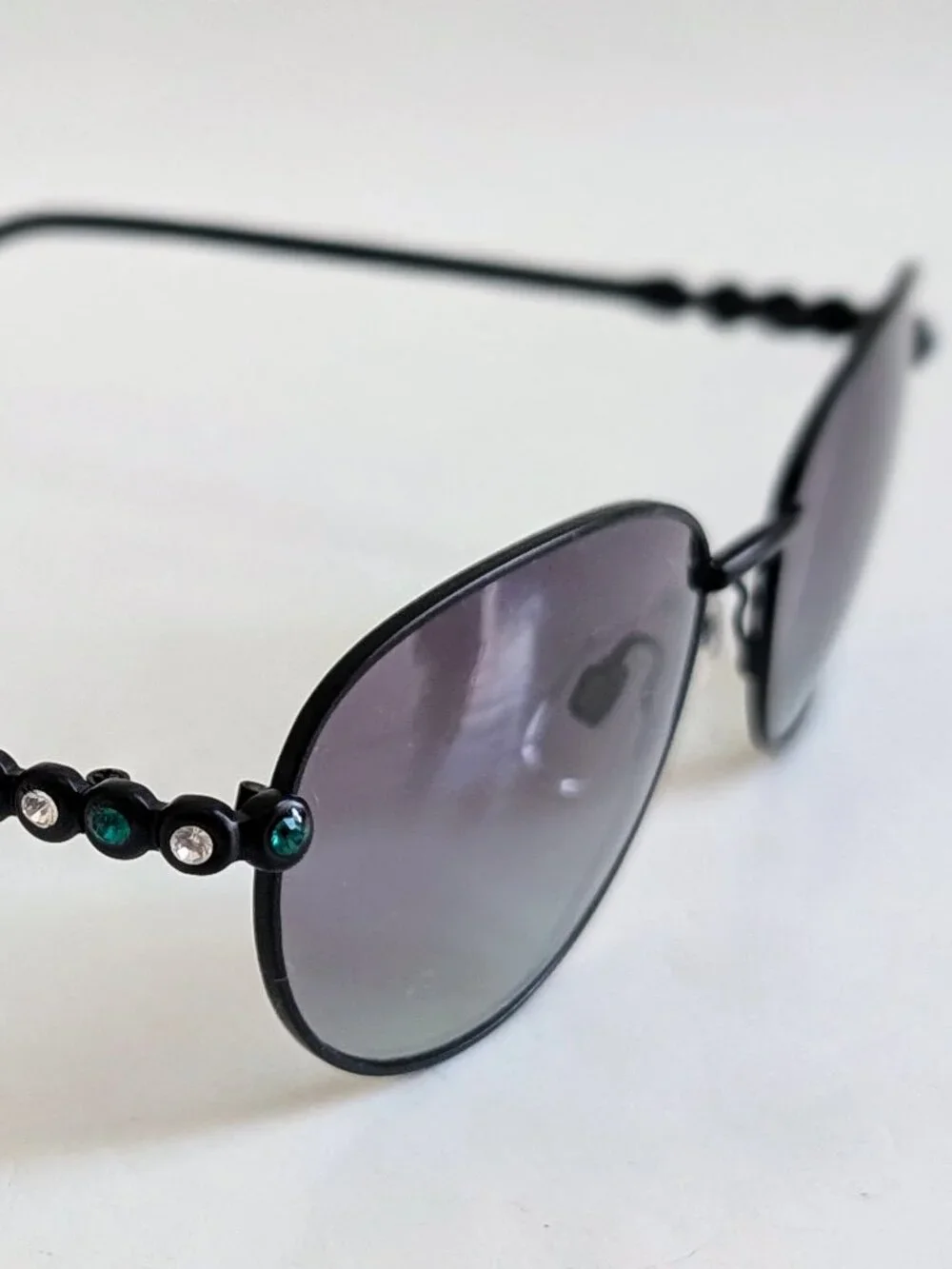 NWT Vintage 90's Large Square Metal Combo Sport Sunglasses (M. Black)
